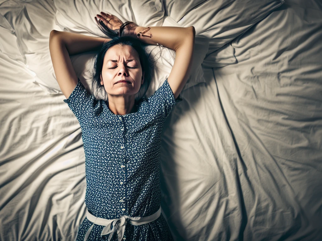 Woman suffering from Insomnia